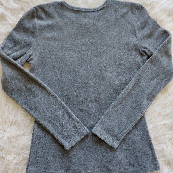 Cuddl Duds Women's Grey Crew Neck Long Sleeve Sleep Wear Shirt Top Siz M - Picture 7 of 7